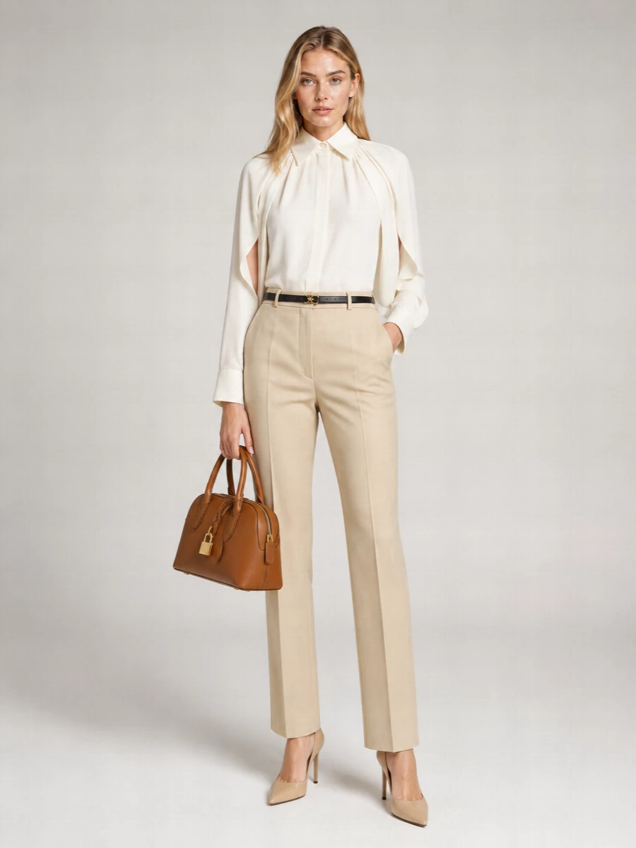 Max Mara Silk Tailored Trousers