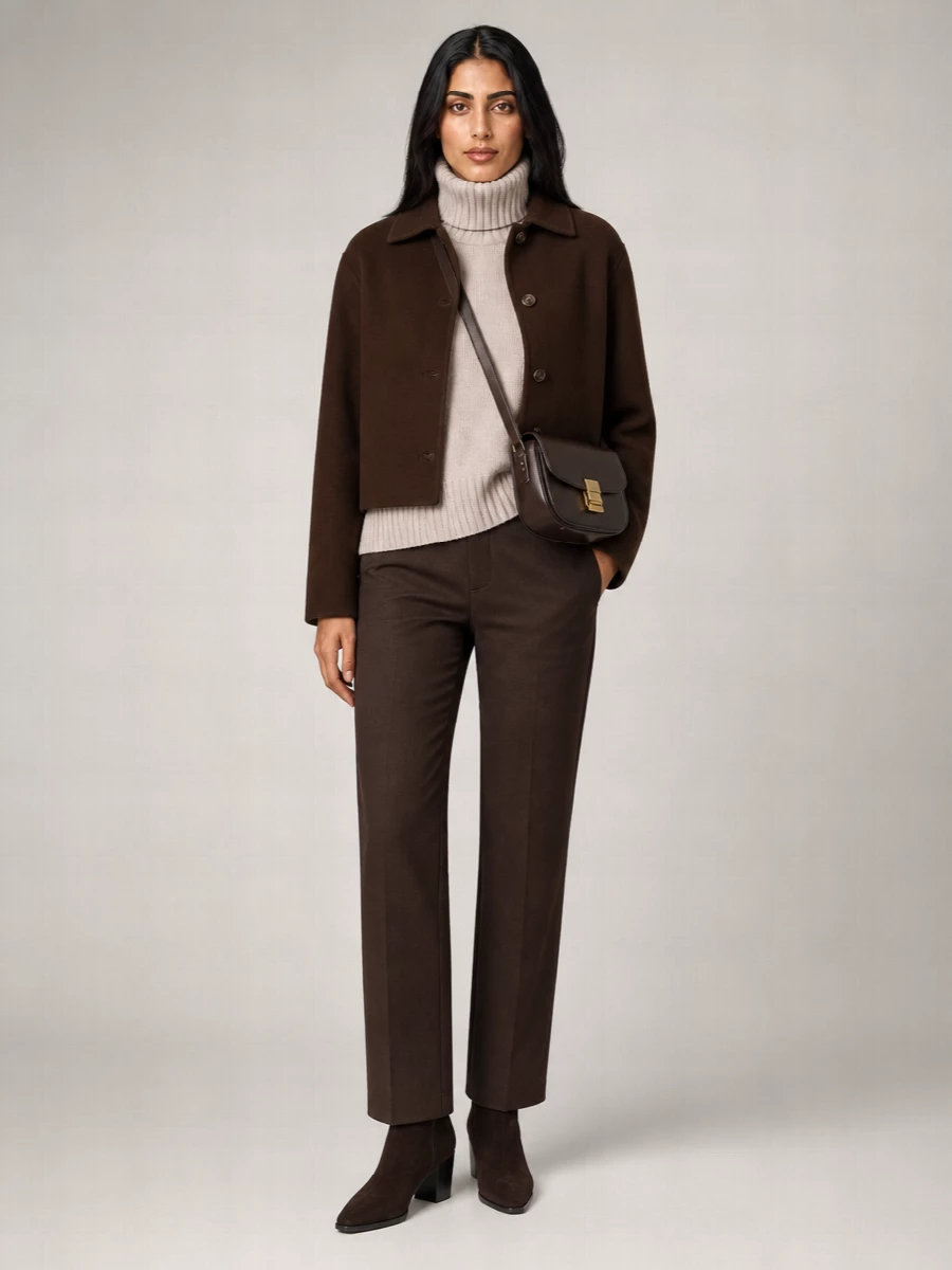 Soeur wool blend fitted overshirt