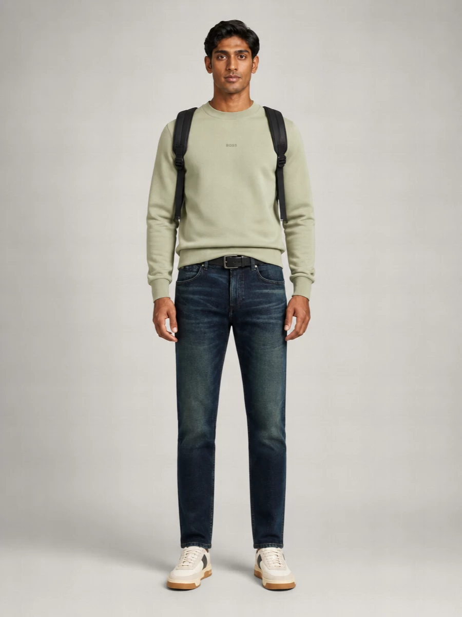 Boss Cotton Crew Neck Sweatshirt