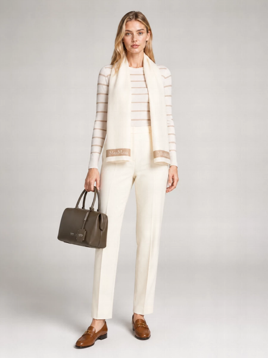 Max Mara Striped Cashmere Silk Sweater