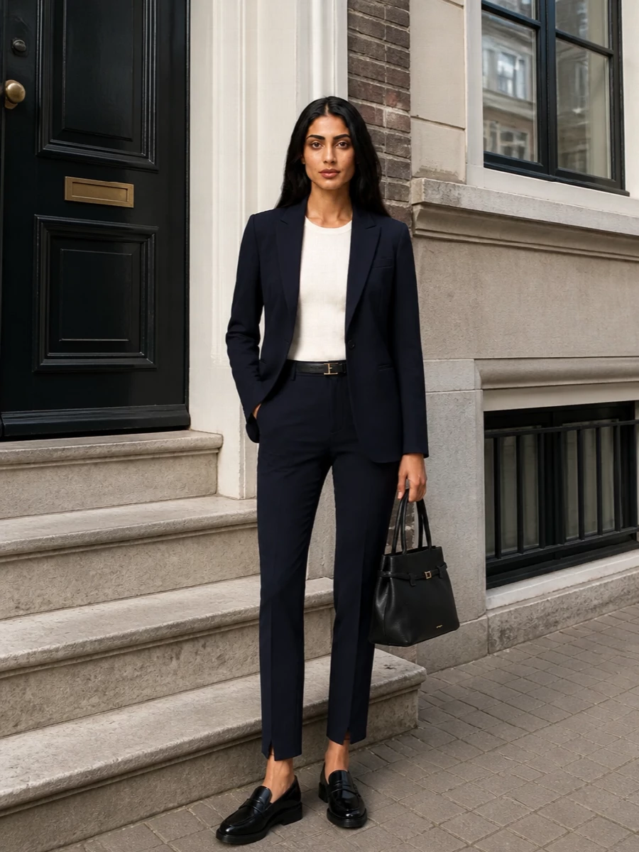 Forte forte navy blazer pt torino trousers