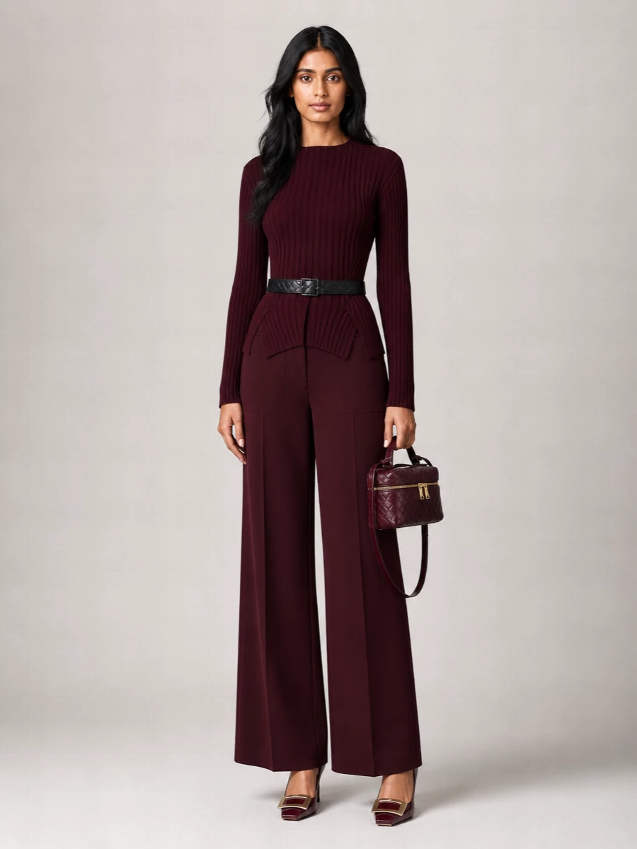 Victoria Beckham Ribbed Slim-Fit Jumper