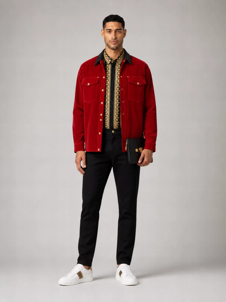 Versace corduroy shirt jacket