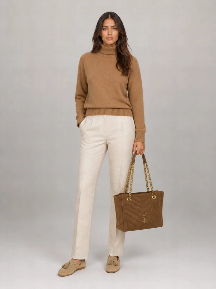 Saint Laurent Niki Small Suede Leather Tote Bag