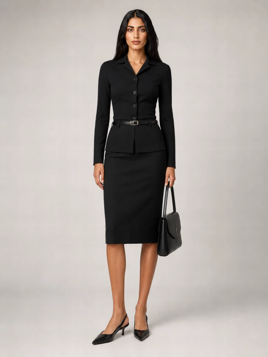 Jil Sander Virgin Wool Pencil Skirt
