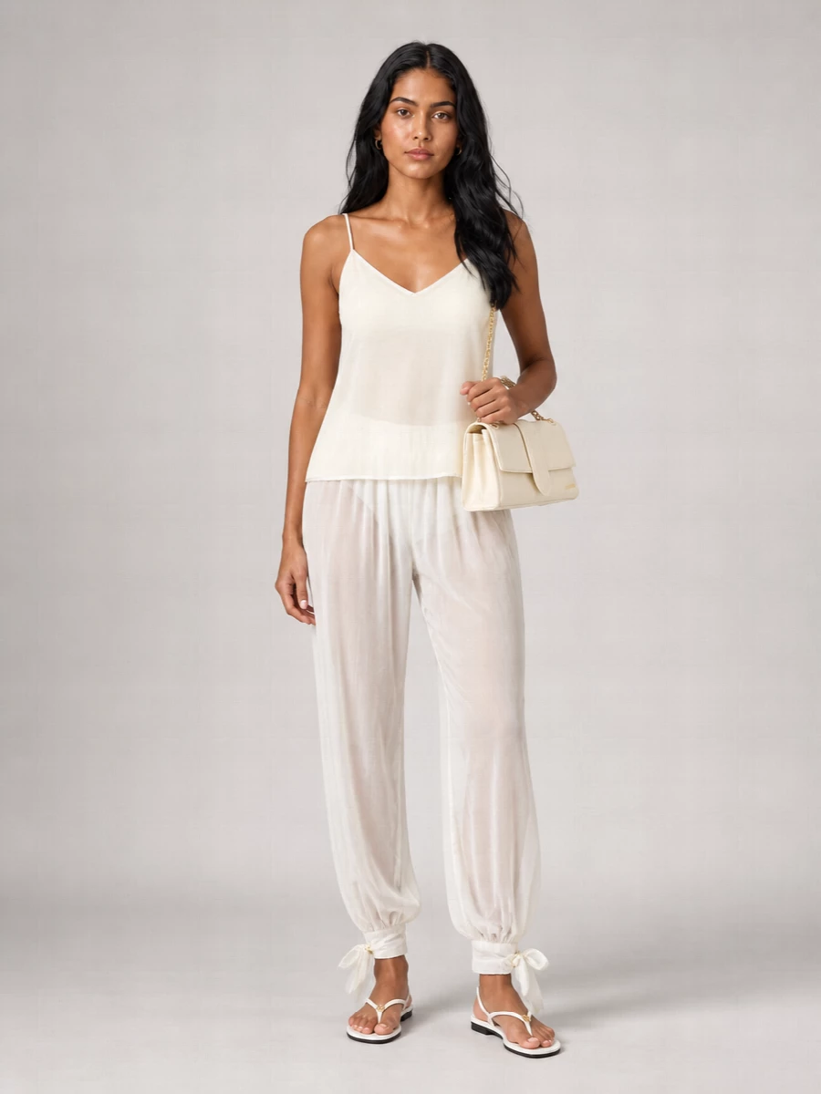 The Andamane Cotton Wide-Leg Pyjama Trousers