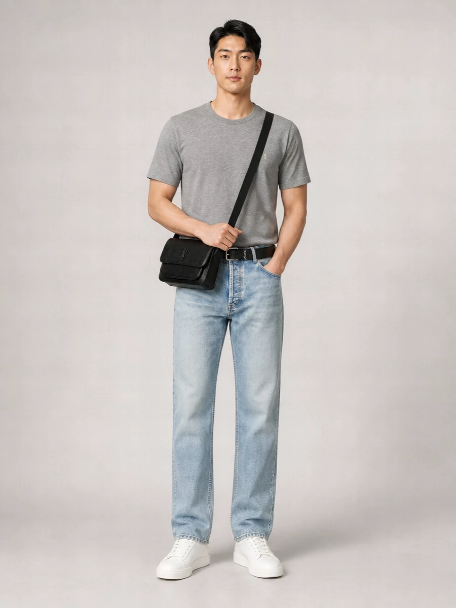 Saint Laurent Denim Straight-Leg Jeans
