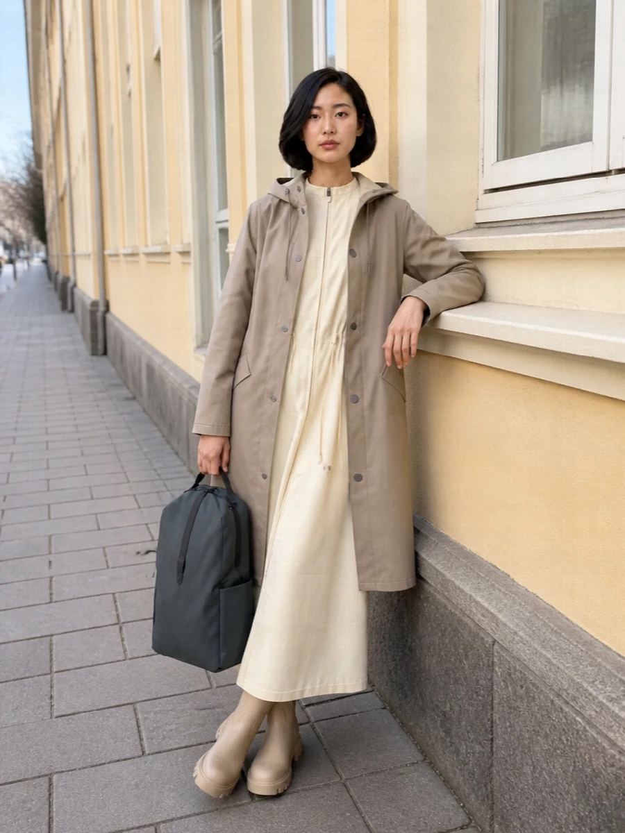 Herno cream dress rains jacket moncler boots