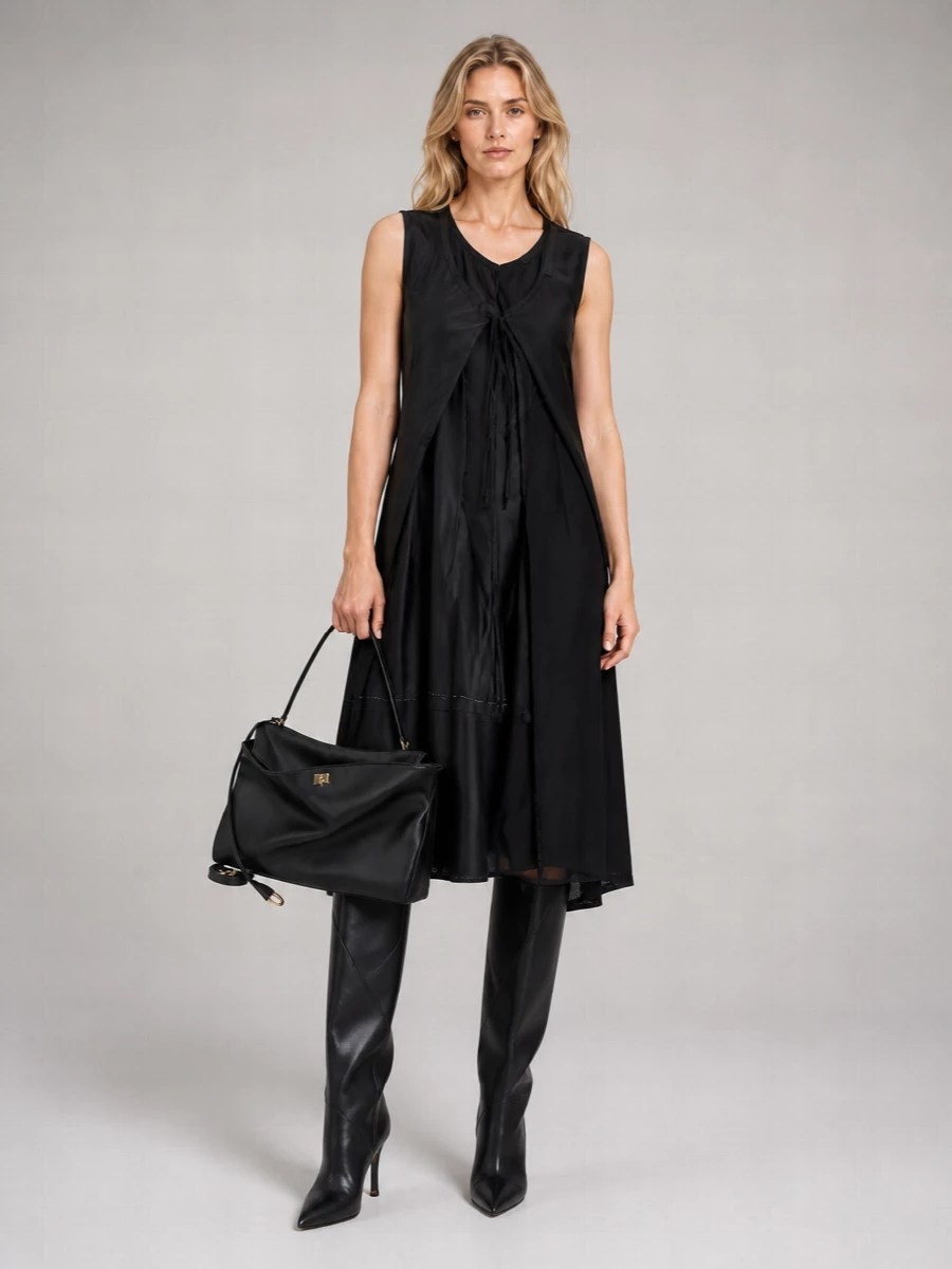 Balmain Leather Twist Ankle Boots