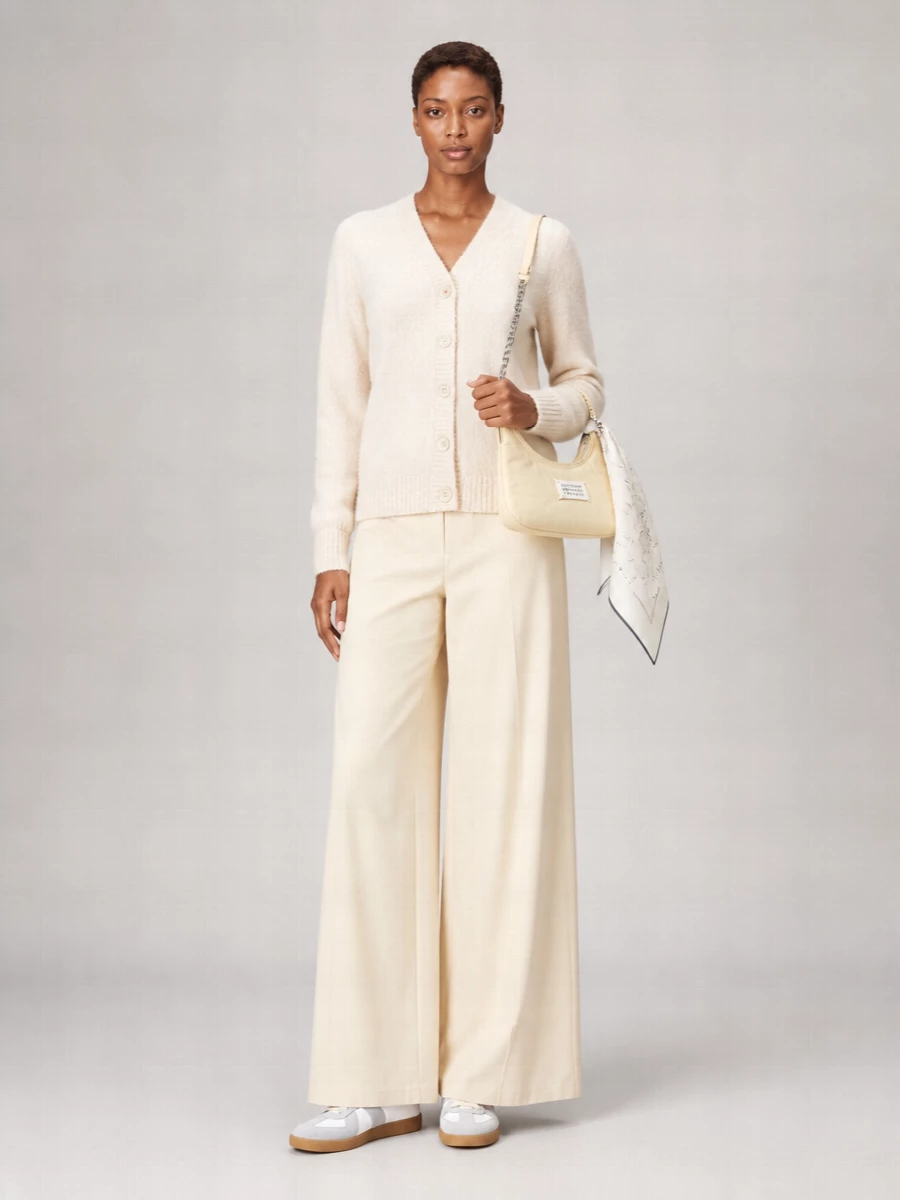 Maison Margiela Cotton Oversized Ribbed-Knit V-Neck Cardigan