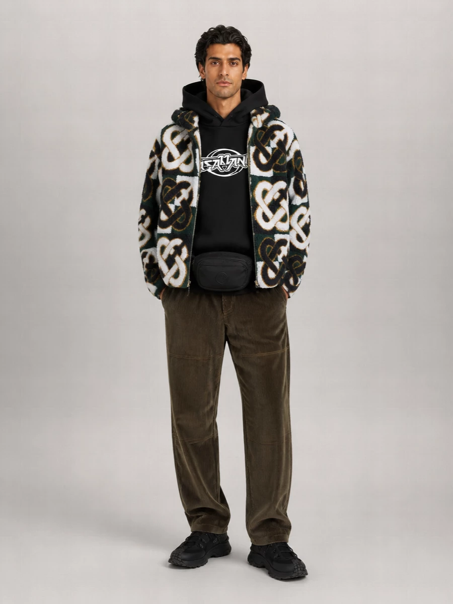 Casablanca Hooded Monogram Fleece Jacket