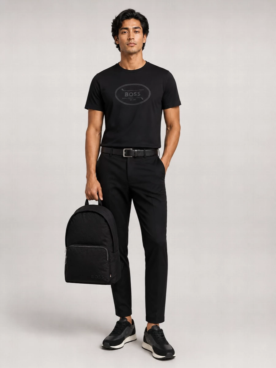Boss Cotton Ribbed Crew-Neck T-Shirt