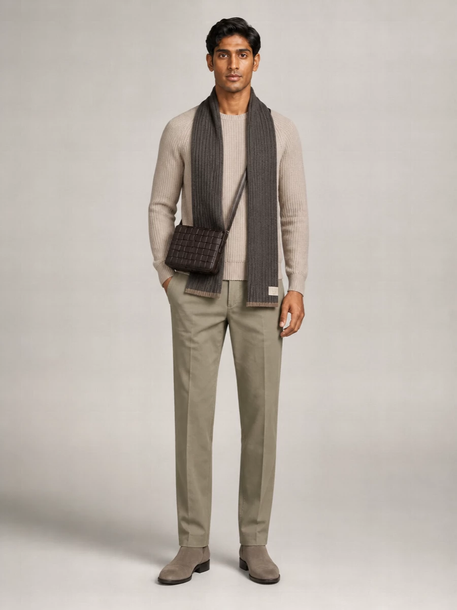 Brunello Cucinelli Ribbed Cashmere Scarf