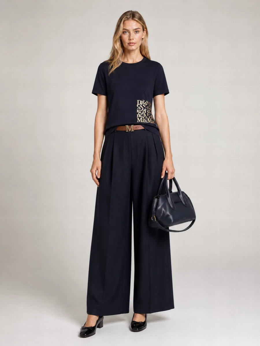 S Max Mara Logo Cotton T-Shirt