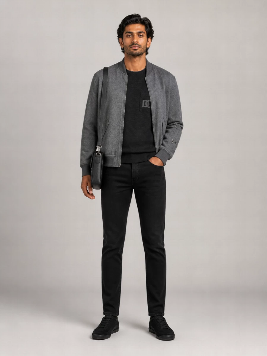 Dolce&Gabbana Virgin Wool Bomber Jacket