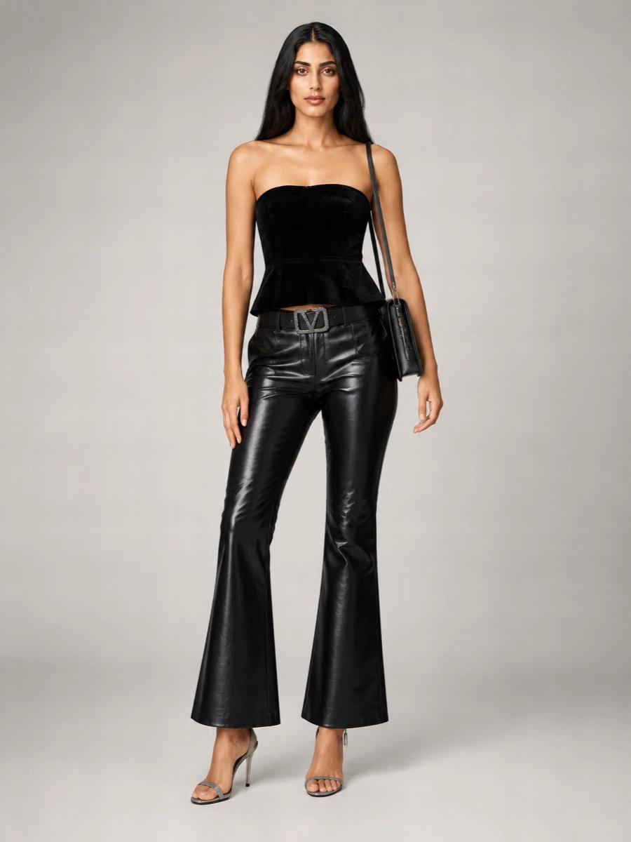 Tom Ford Leather Flared Trousers