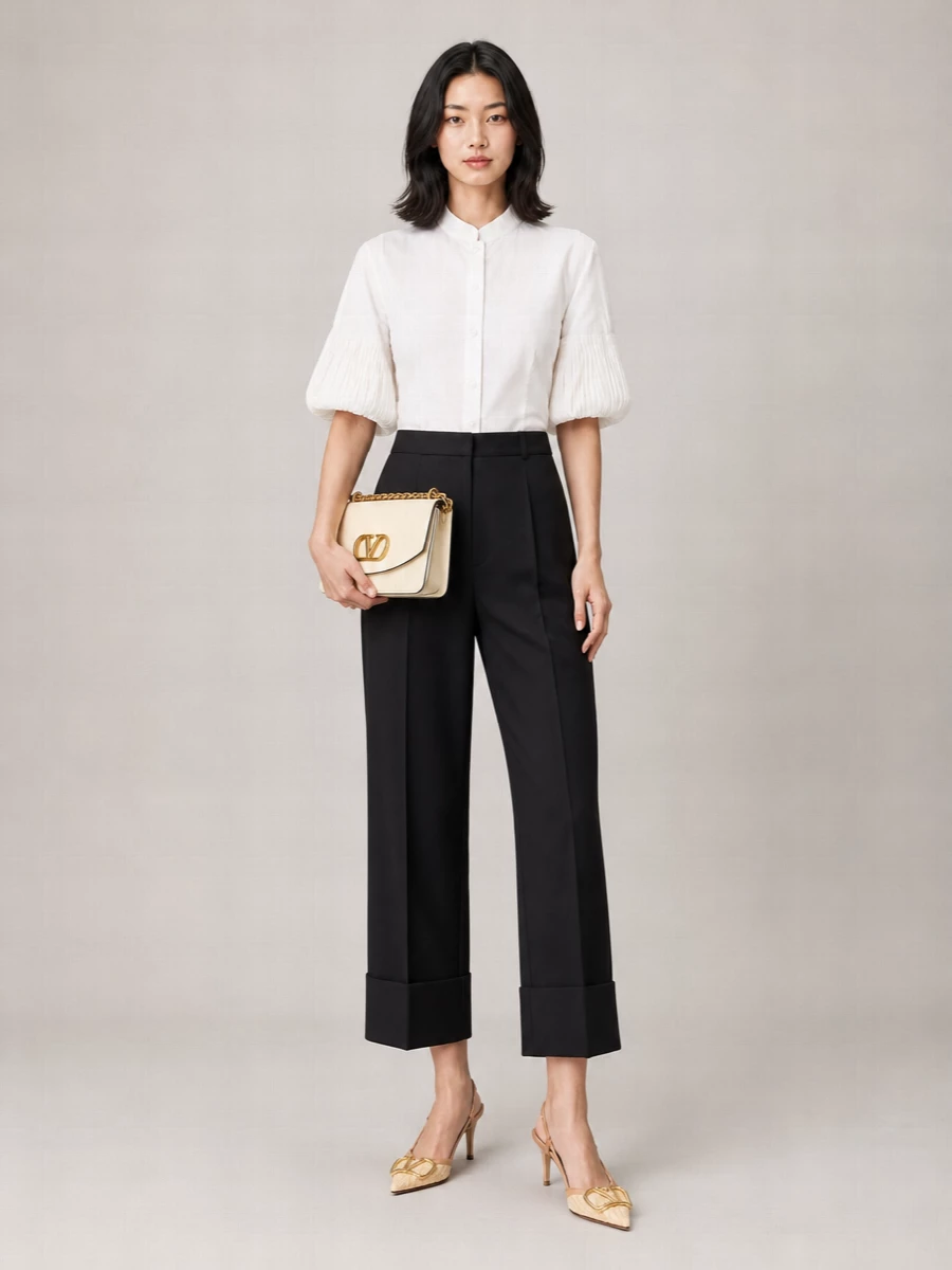 Valentino Garavani Vain Leather Shoulder Bag
