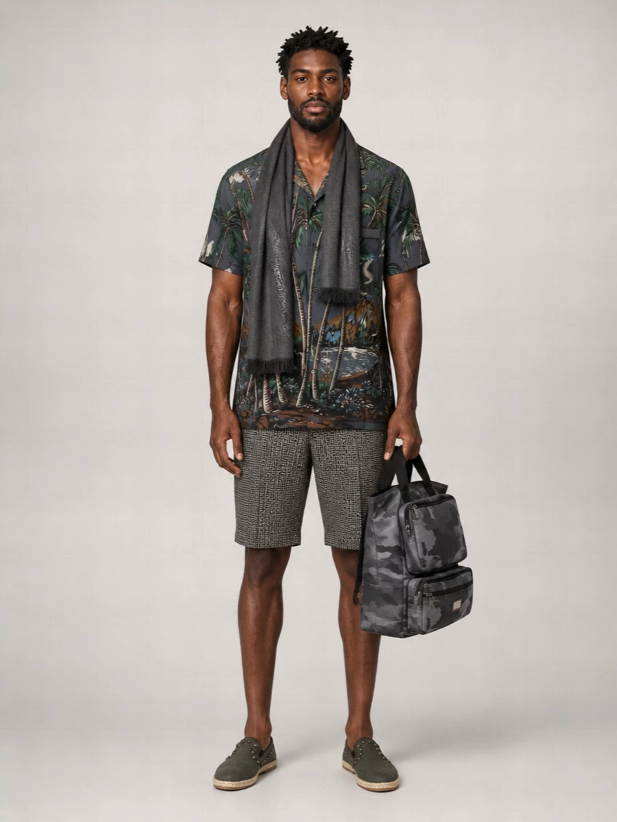 Dolce&Gabbana Camouflage Cotton Tote Bag
