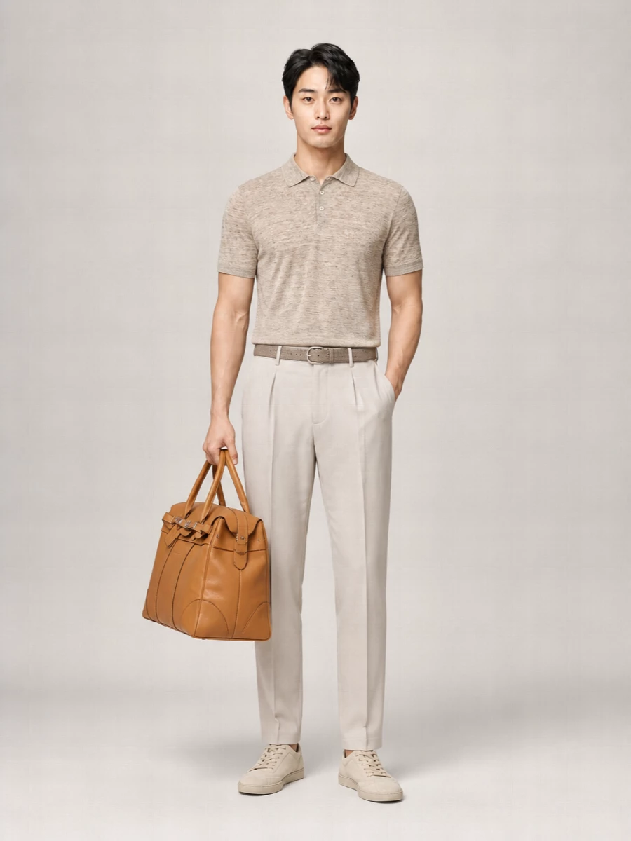 Brunello Cucinelli Linen Cotton Polo Shirt