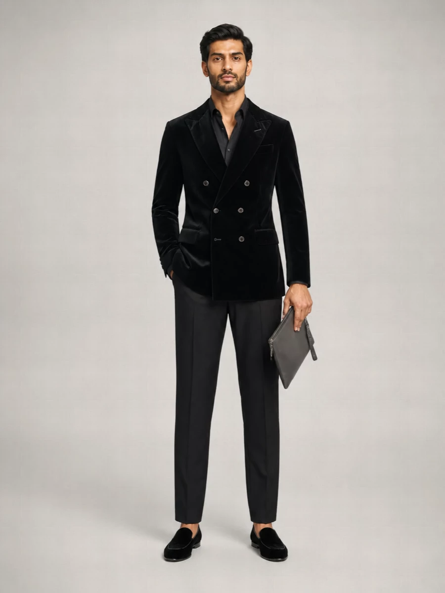 Tom Ford Velvet Double-Breasted Blazer