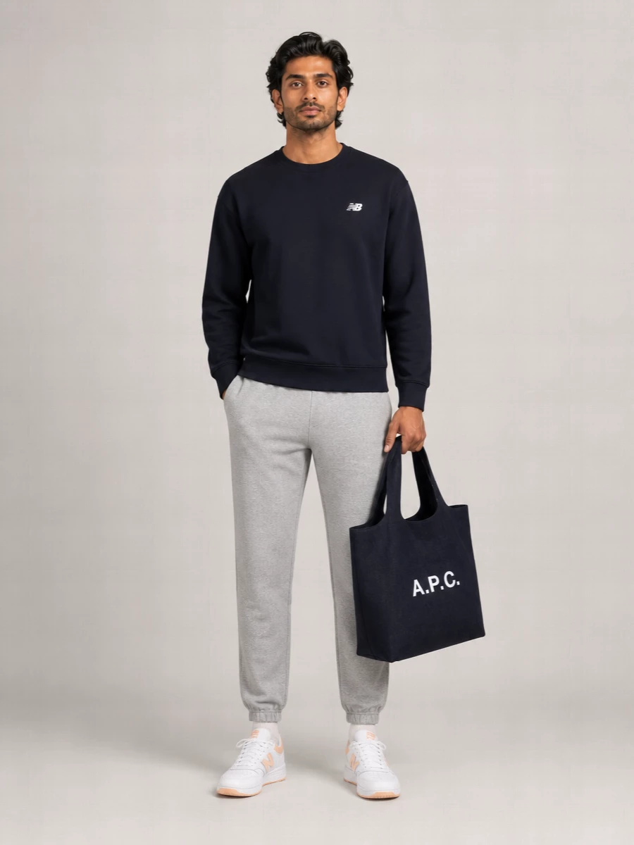 New Balance Cotton Blend Regular Fit Crewneck Sweatshirt