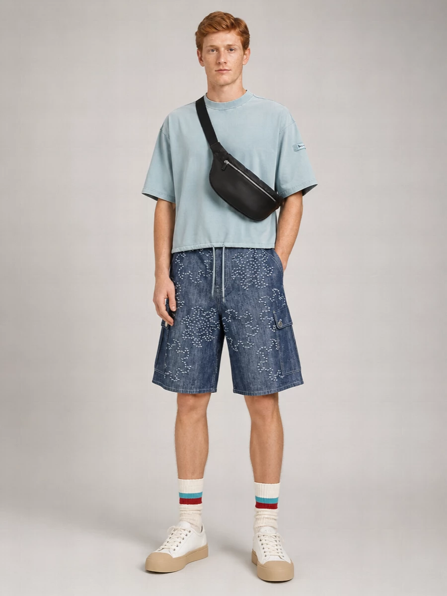 Marni Denim Cargo Shorts