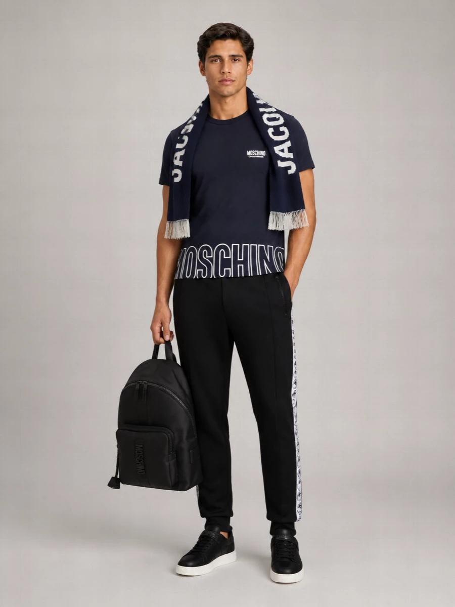 Moschino Cotton Logo Print Short Sleeve T-Shirt