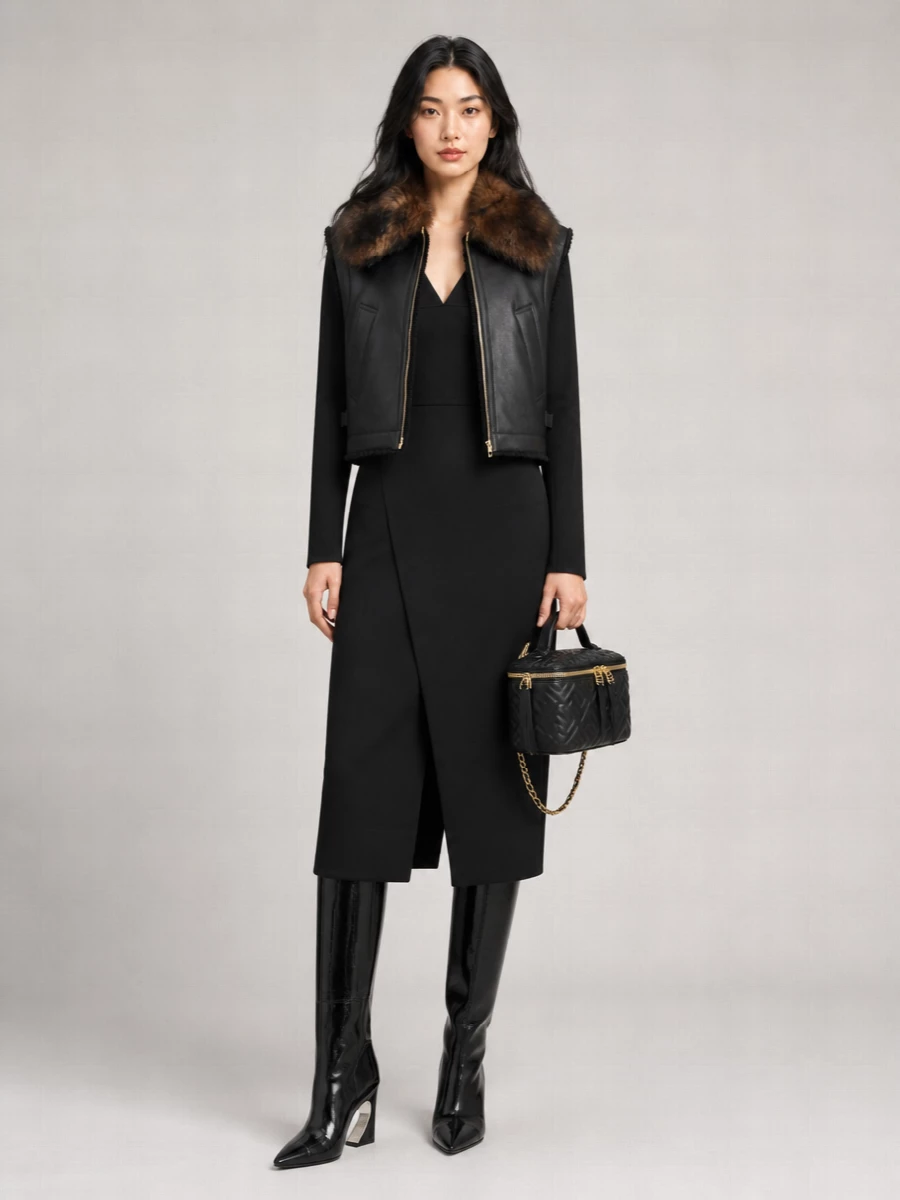 Fendi Shearling Leather Gilet
