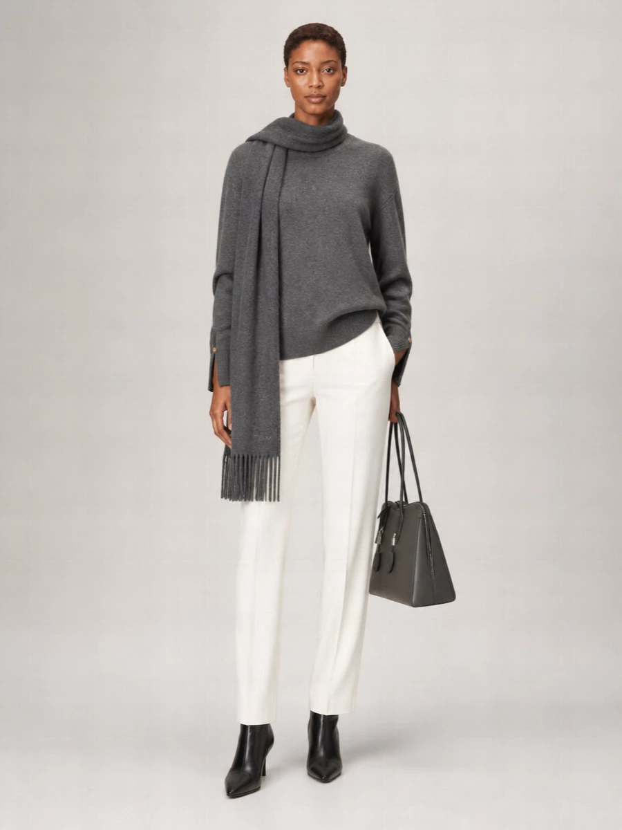 Stella Mccartney Virgin Wool Ribbed Crew-Neck Loose-Fit Jumper
