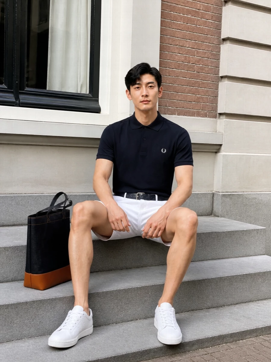 Fred perry polo white ralph lauren shorts