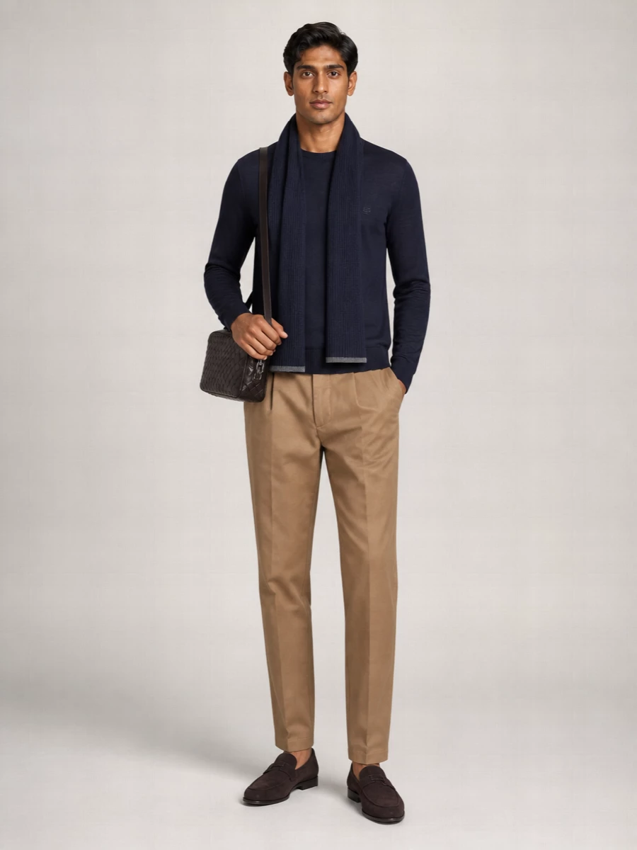 Etro Wool Silk Regular-Fit Ribbed Crewneck Sweater