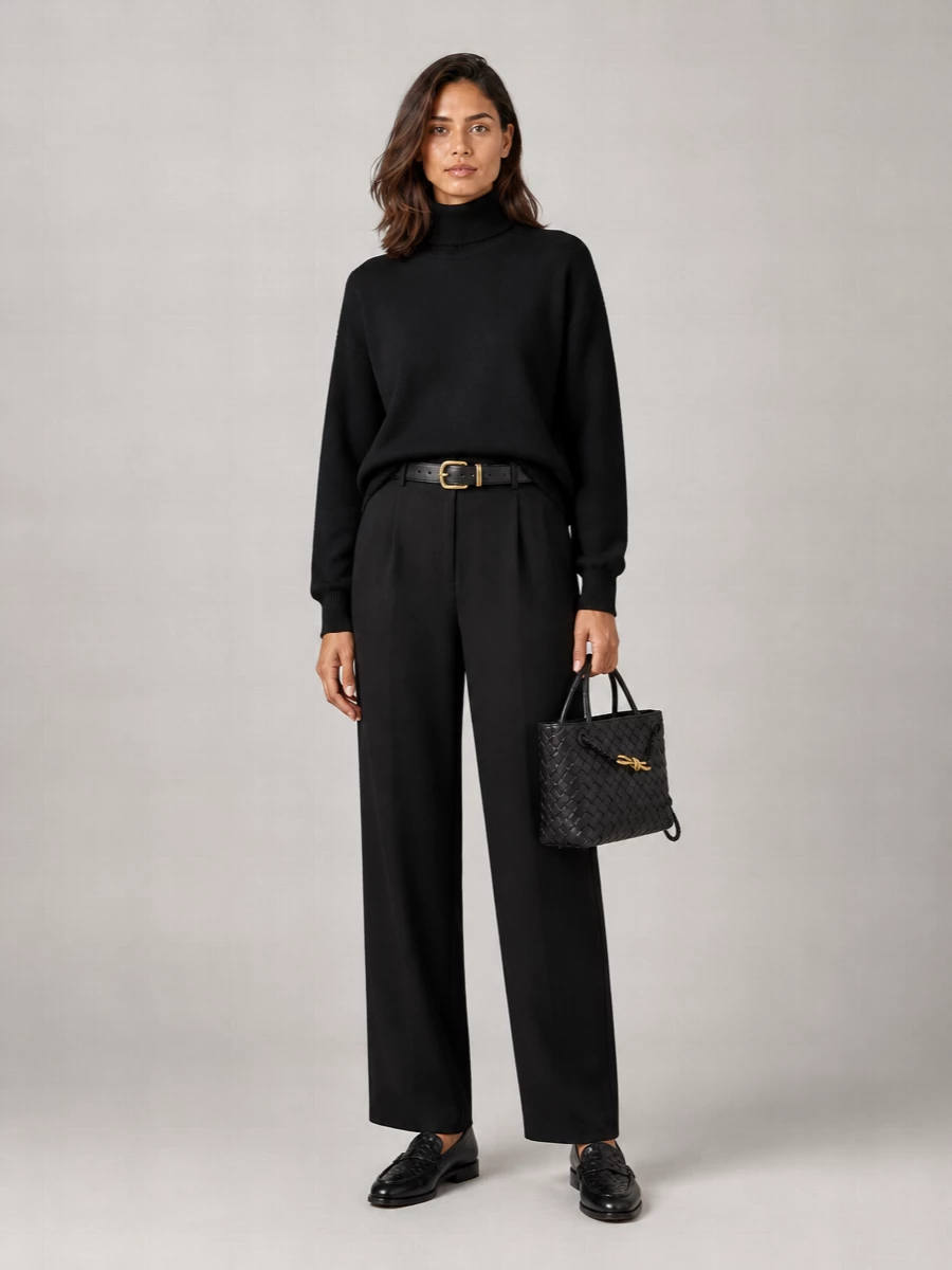 Bottega Veneta Wool Wide-Leg Trousers