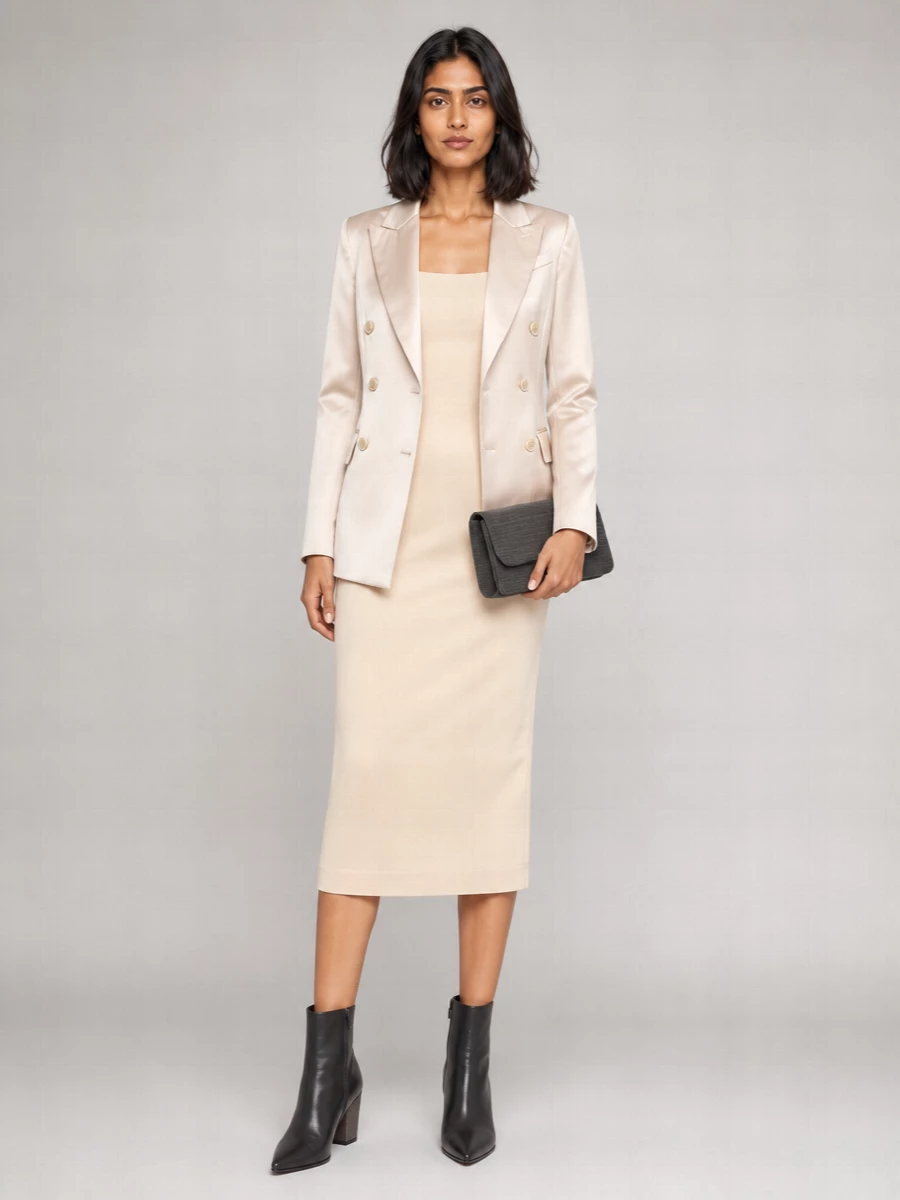 Brunello Cucinelli Silk Double-Breasted Blazer