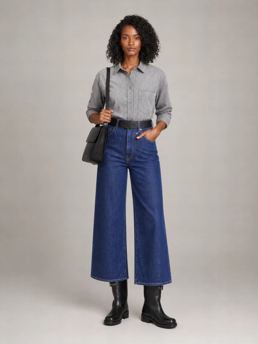 Darkpark Denim Wide-Leg Trousers