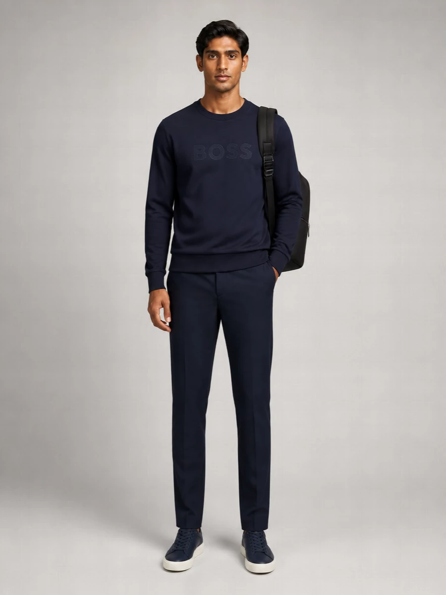 Boss Cotton Relaxed-Fit Sweatshirt