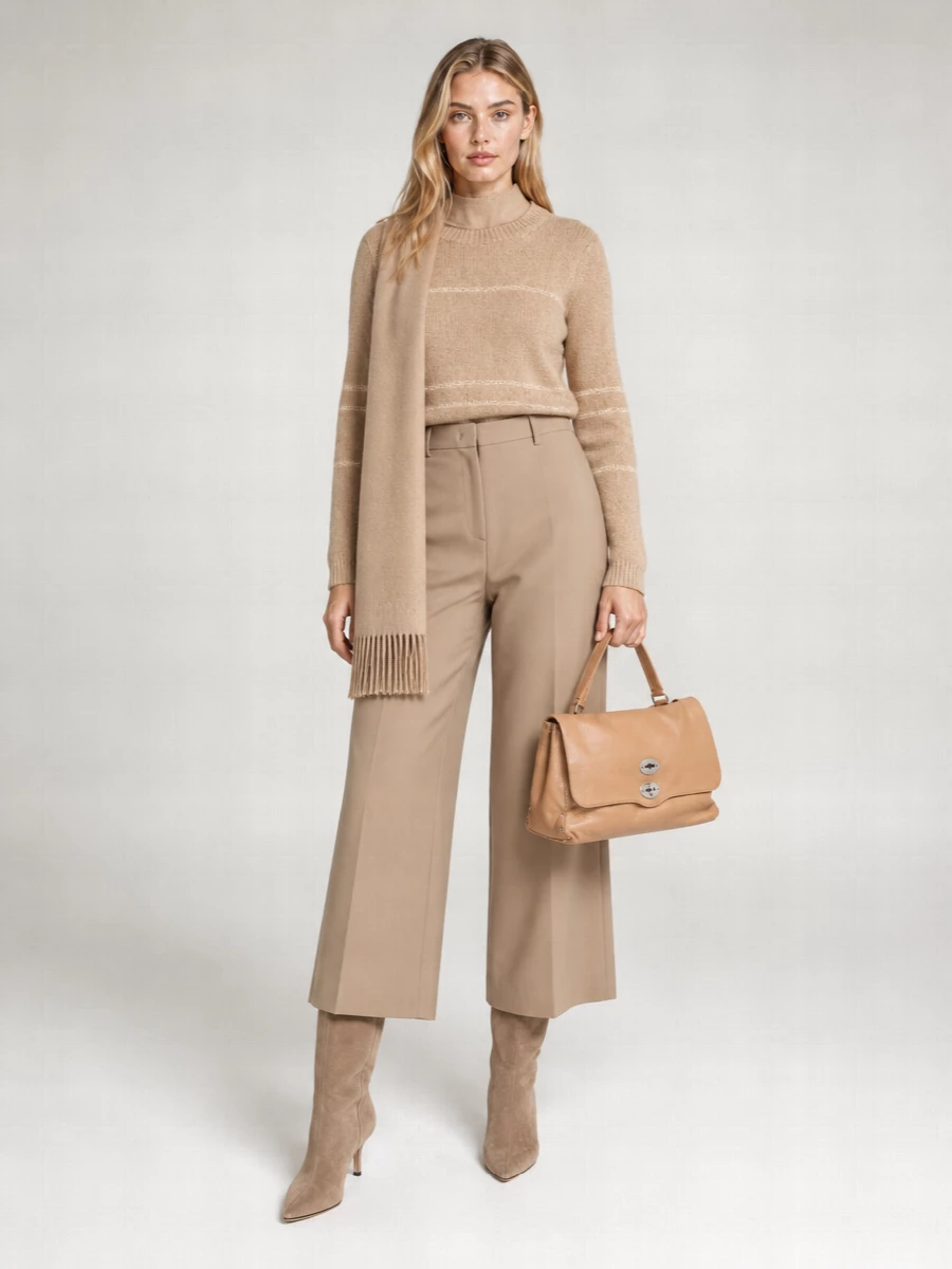 Max Mara Camel Wool Scarf