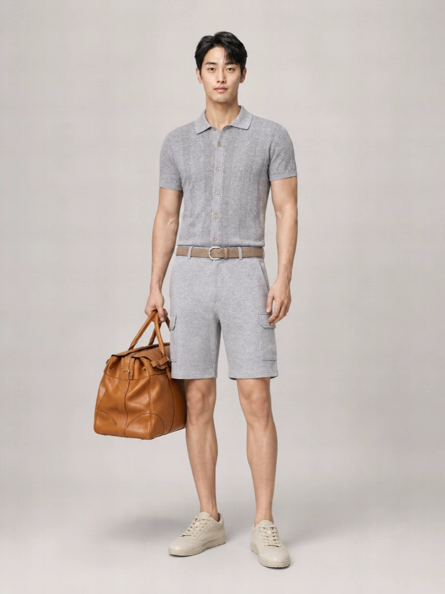 Brunello Cucinelli Cashmere Cargo Shorts