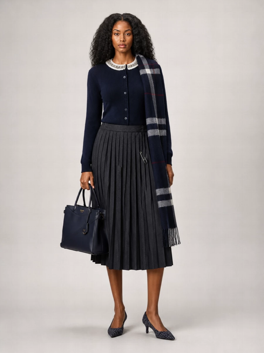 Prada Cashmere Blend Crystal Embellished Collar Cardigan