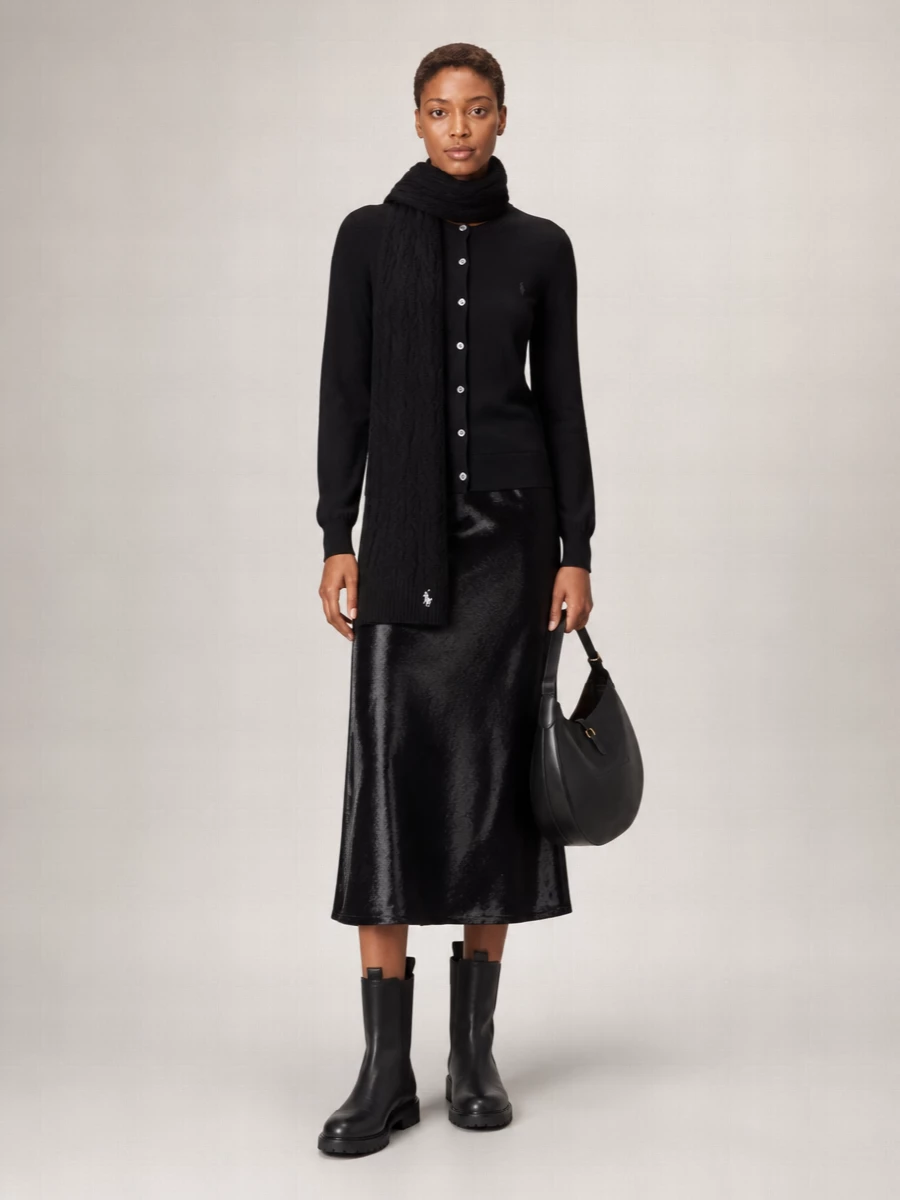 Polo Ralph Lauren Wool Long-Sleeve Round-Neck Cardigan