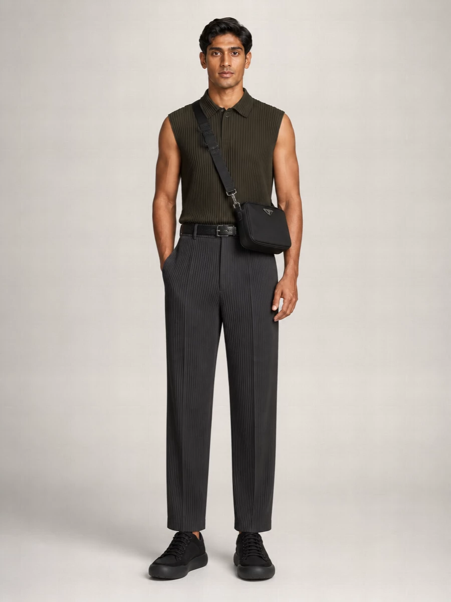 Homme Plisse Issey Miyake Polyester Polo Shirt