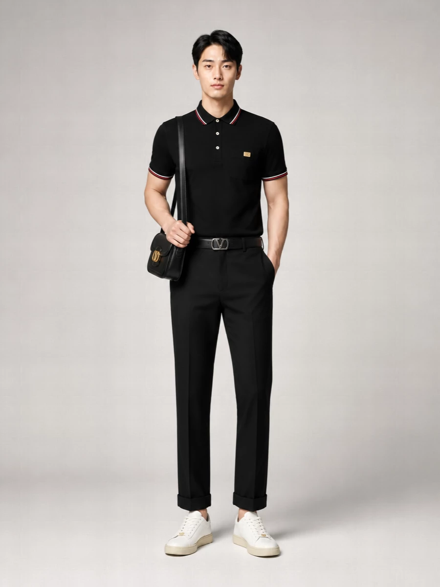 Valentino Garavani Cotton Piqué Short-Sleeve Polo Shirt