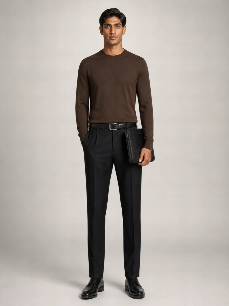 Pt Torino Virgin Wool Straight-Leg Trousers