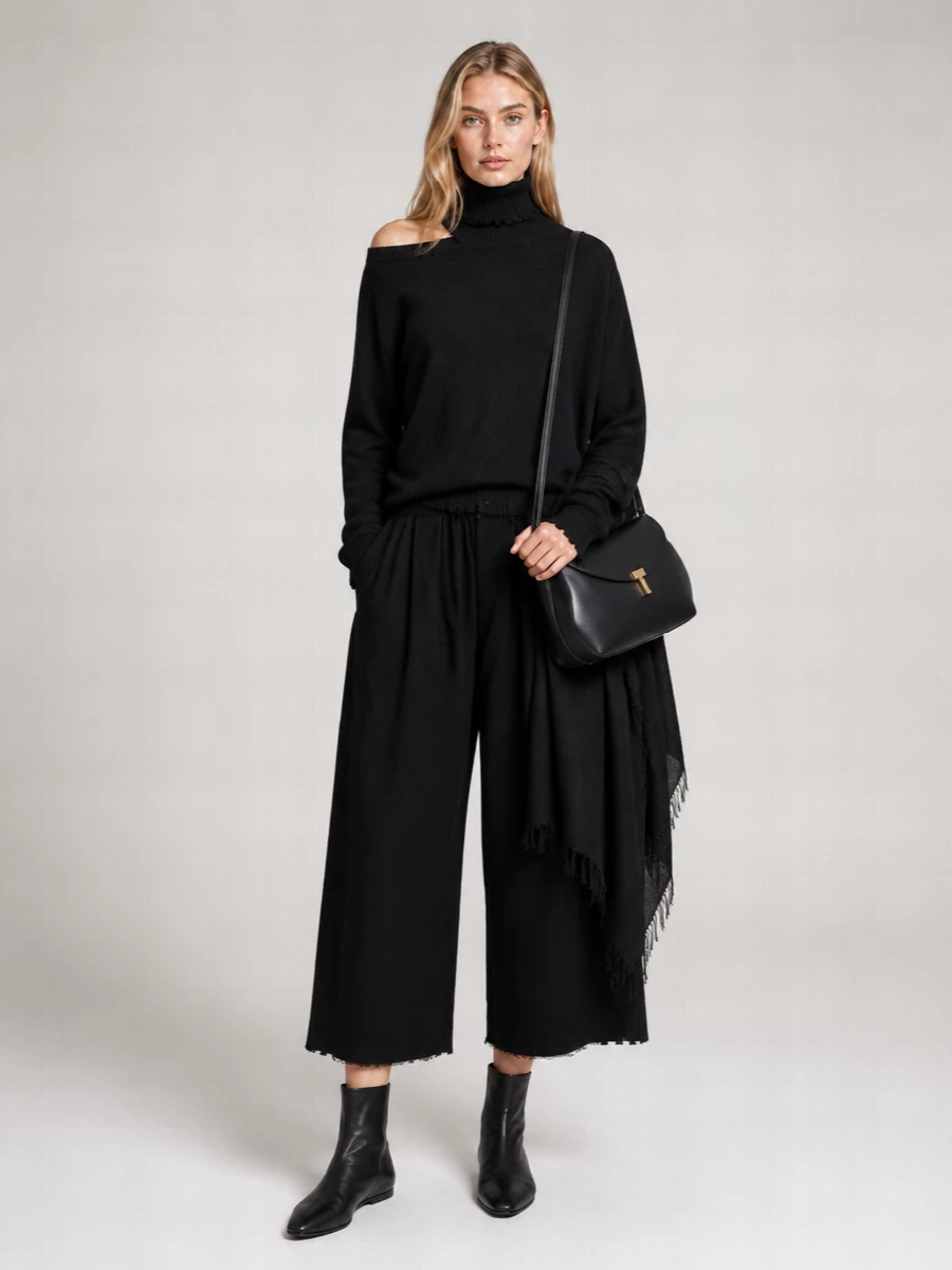Uma Wang Wool Ribbed Turtleneck Jumper