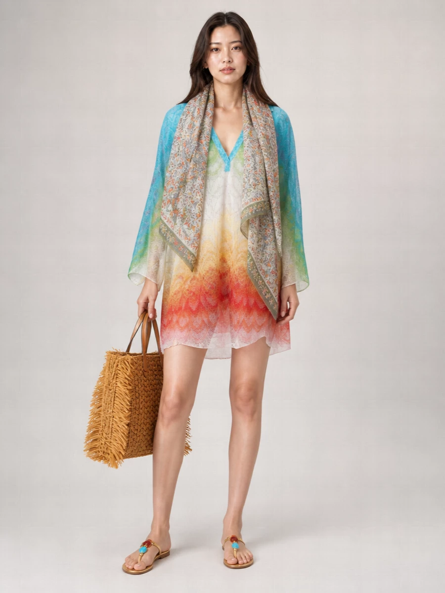Missoni Embroidered Beach Caftan
