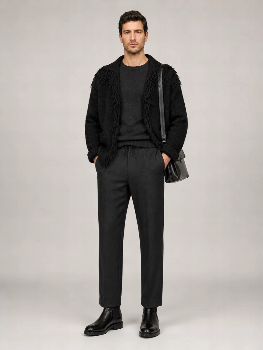 Dries Van Noten Wool Maxi Cardigan