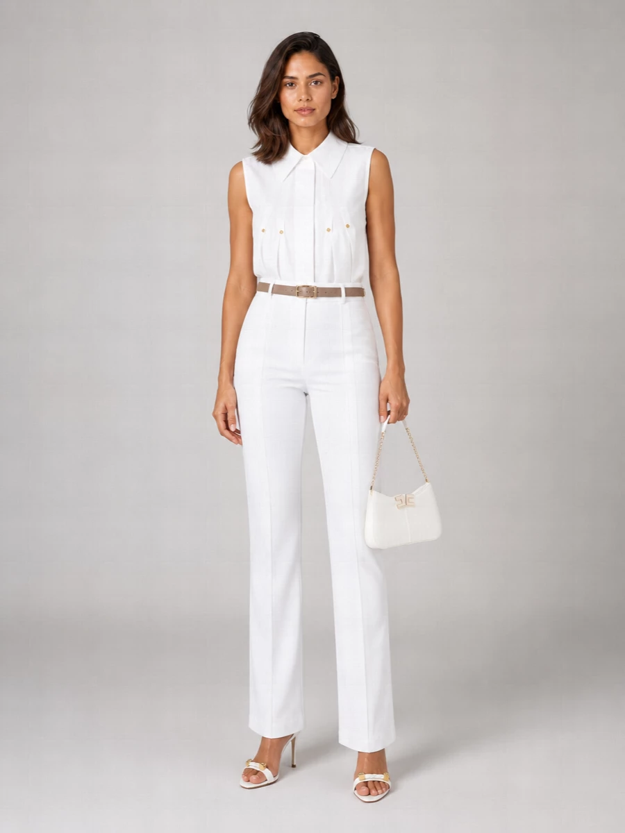 Elisabetta Franchi High-Rise Tailored Trousers