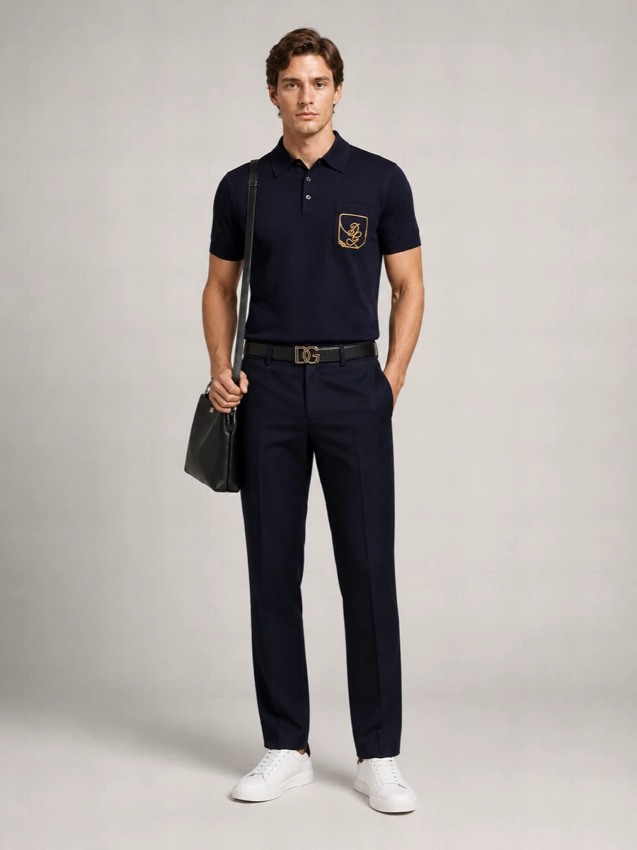 Dolce&Gabbana Virgin Wool Regular-Fit Polo Shirt