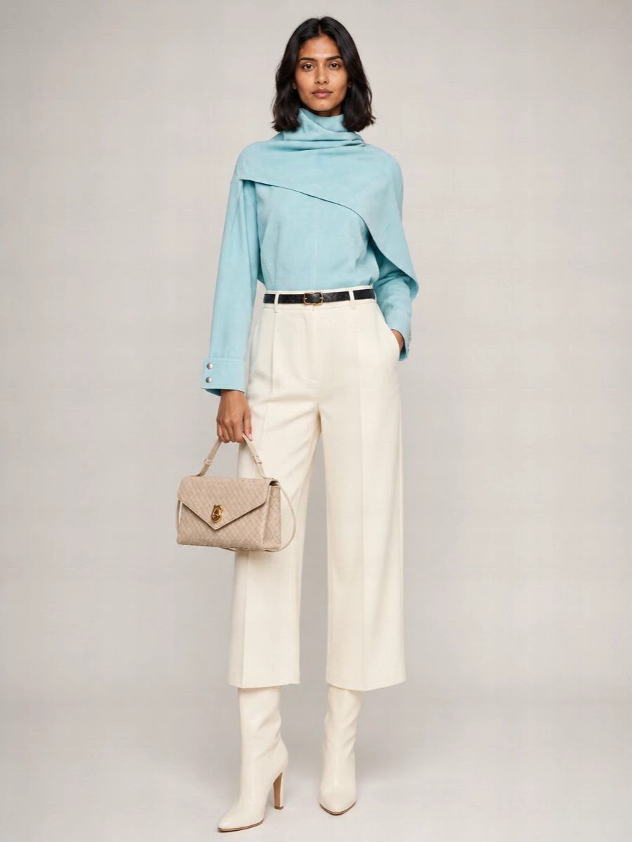 Bottega Veneta Leather Blouse
