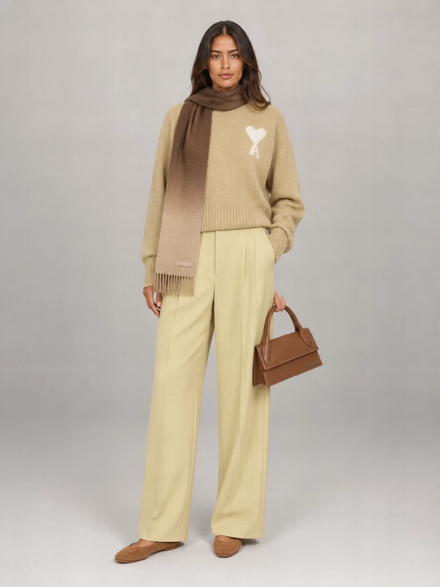 Ami Paris Alpaca Wool Crew-Neck Jumper