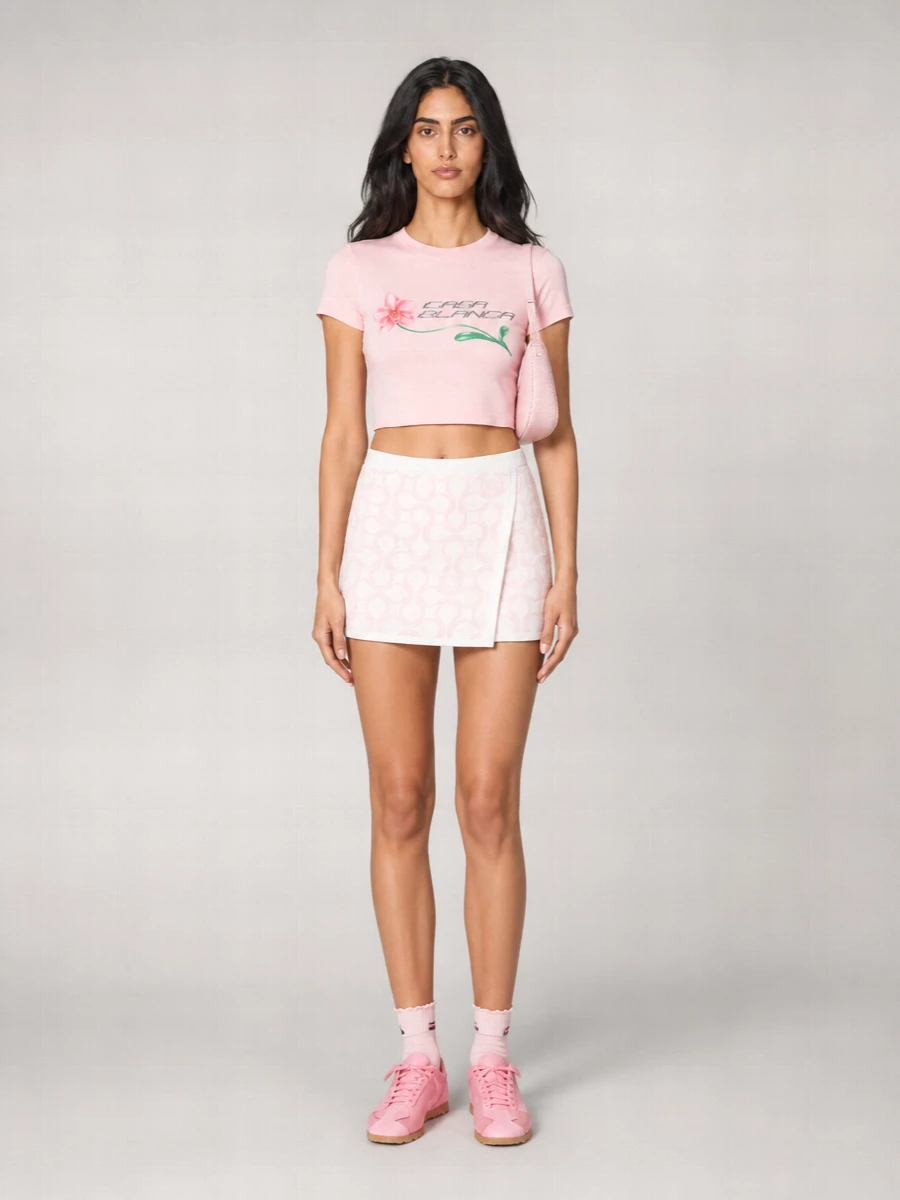 Casablanca Cropped Short-Sleeve T-Shirt